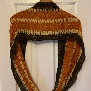 Infinity scarf. Multi colored golden colored